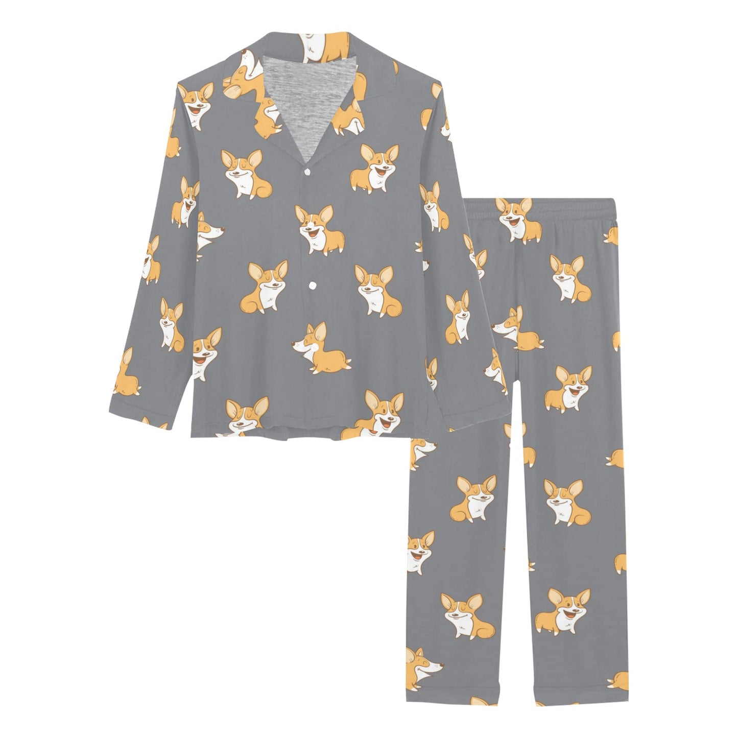 Pembroke Welsh Corgis Pattern Print Design A02 Women's Long Pajama Set
