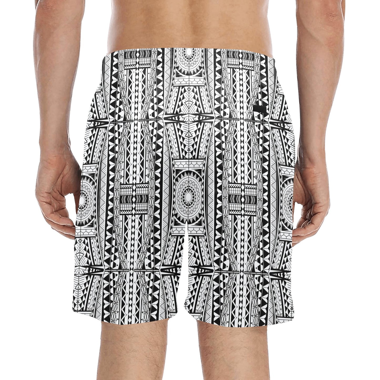 Polynesian Tattoo Design Men's Swim Trunks Beach Shorts