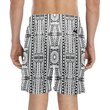 Polynesian Tattoo Design Men's Swim Trunks Beach Shorts