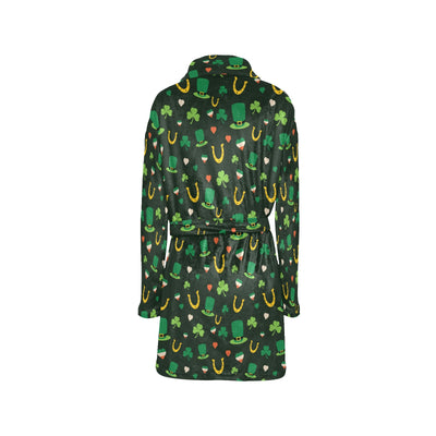 Shamrock Print Design LKS308 Women's Fleece Robe