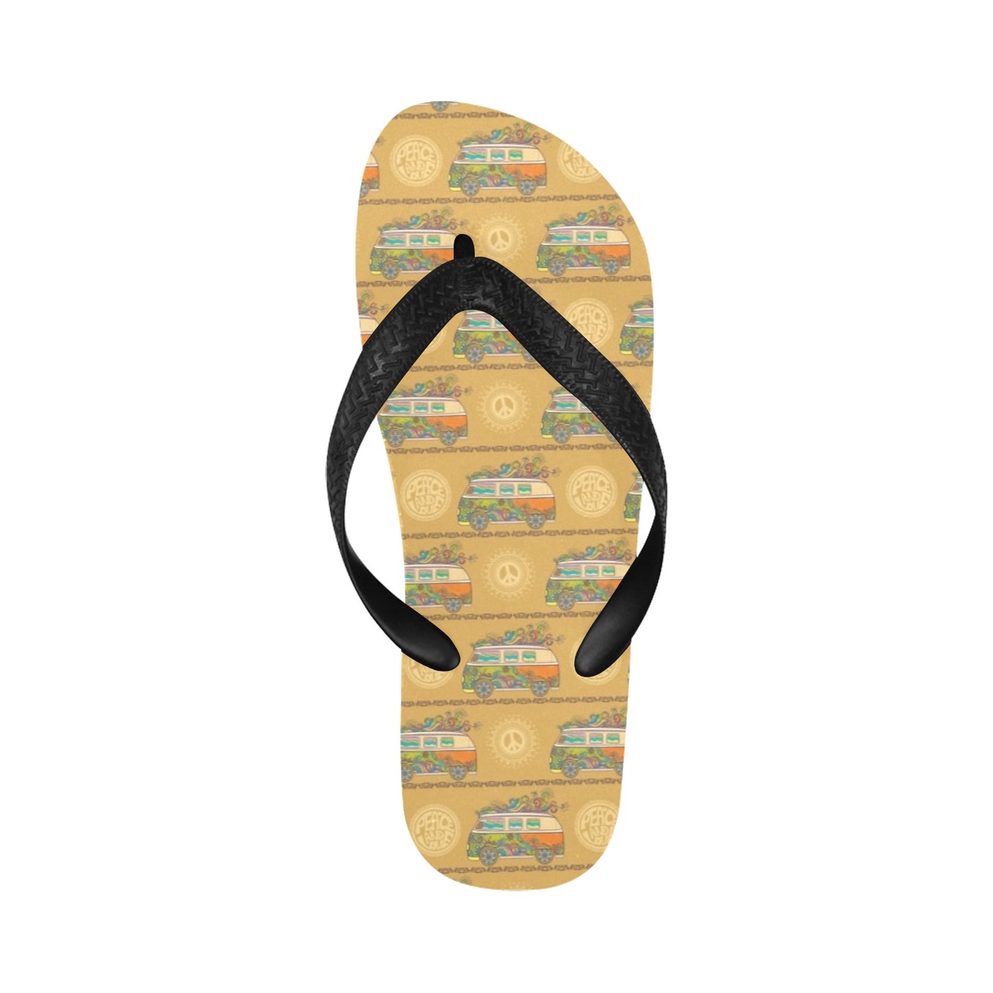 Hippie Van Print Design LKS304 Flip Flops