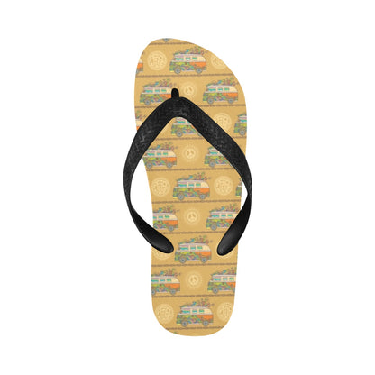 Hippie Van Print Design LKS304 Flip Flops