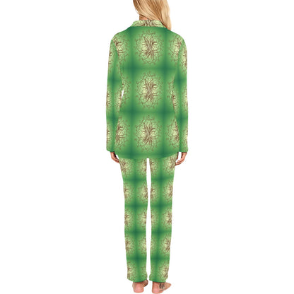 Celtic Pattern Print Design 05 Women's Long Pajama Set