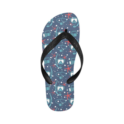 Scuba Equipment Print Design LKS302 Flip Flops