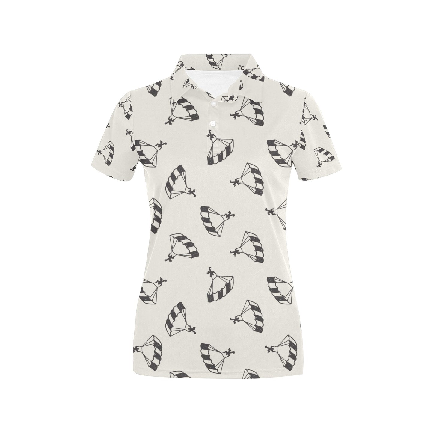 Skydiver Print Design LKS301 Women's Polo Shirt