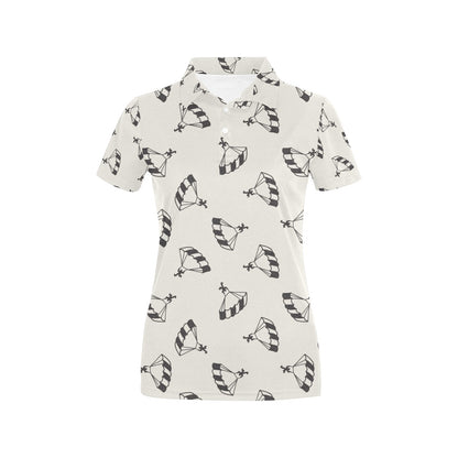 Skydiver Print Design LKS301 Women's Polo Shirt