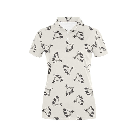 Skydiver Print Design LKS301 Women's Polo Shirt