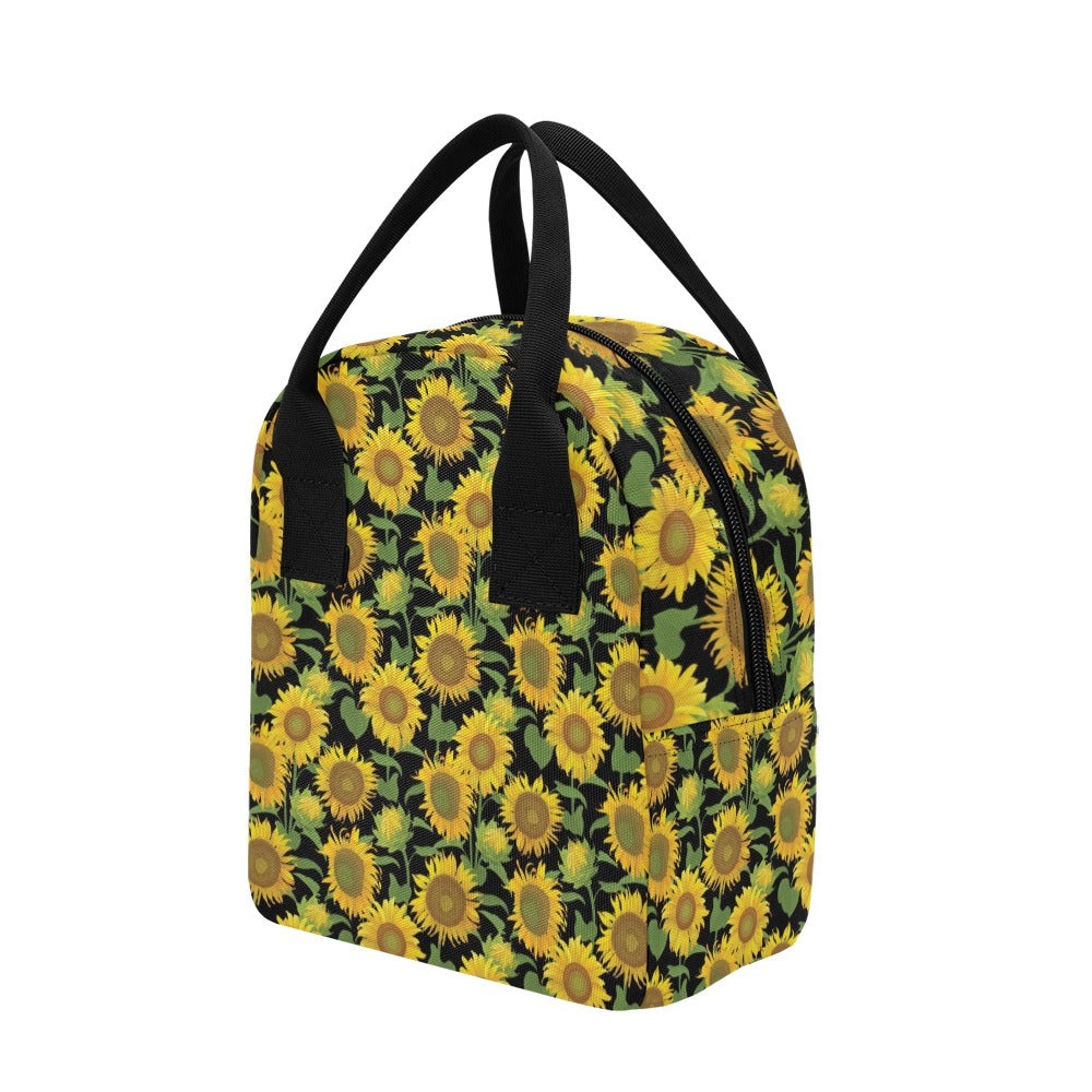 Sunflower Print Design LKS302 Insulated Lunch Bag