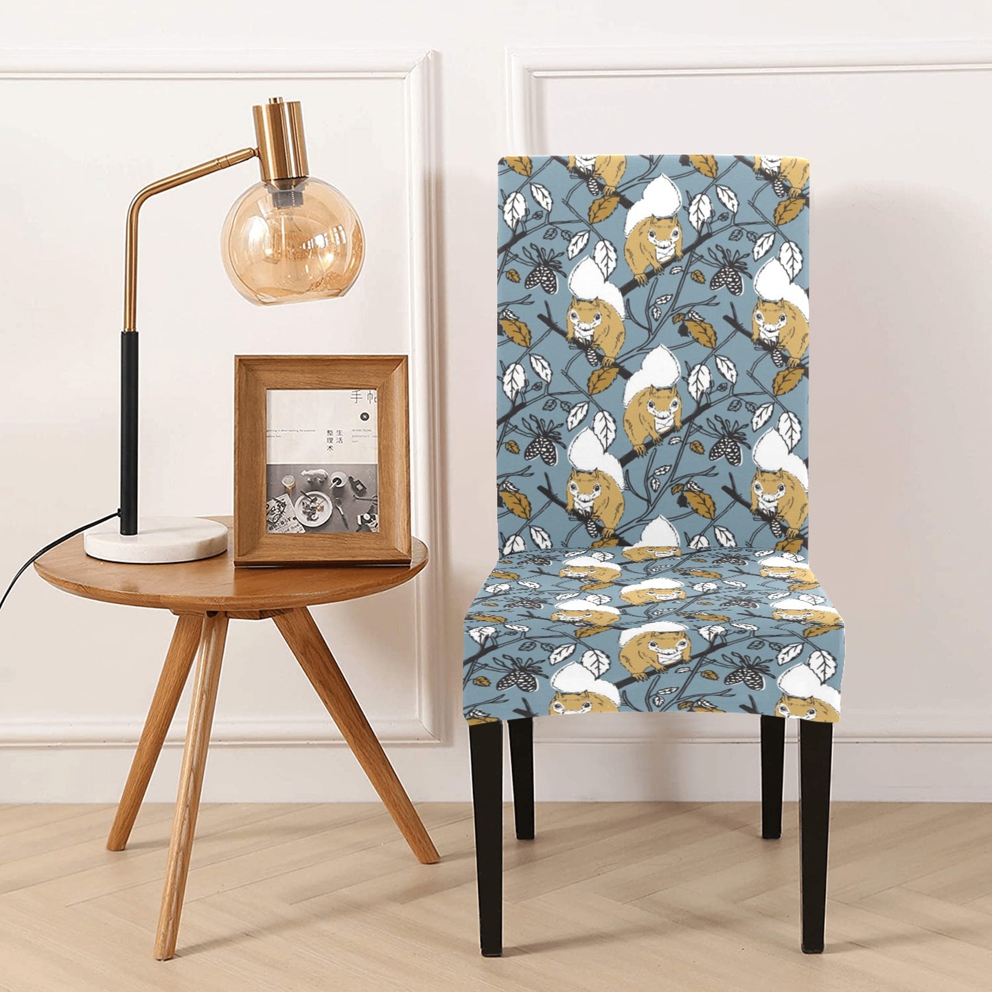 Squirrel Print Design LKS305 Dining Chair Slipcover