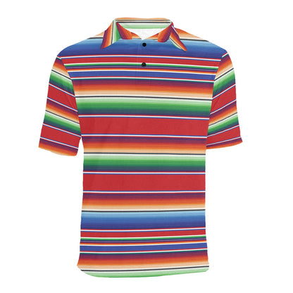 Serape Print Design LKS304 Men Polo Shirt