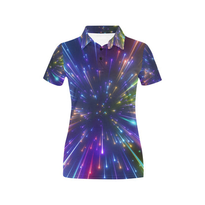Celestial Rainbow Speed Light Women's Polo Shirt