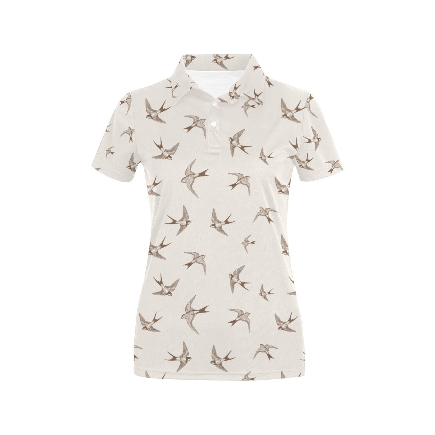 Swallow Bird Pattern Print Design 01 Women's Polo Shirt