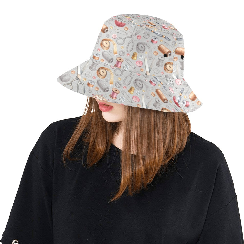 Sewing Equipment Print Design LKS302 Unisex Bucket Hat
