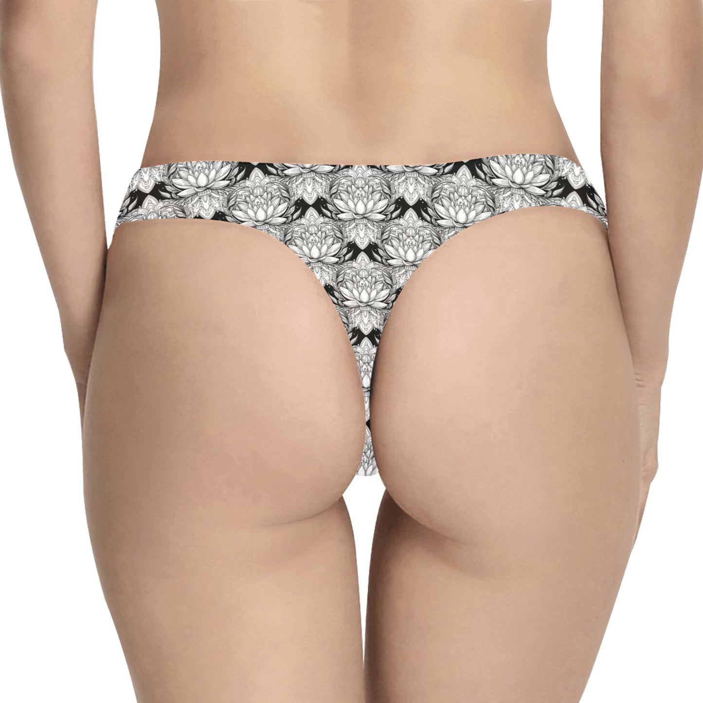 Lotus Mandala Print Pattern Women's Thongs