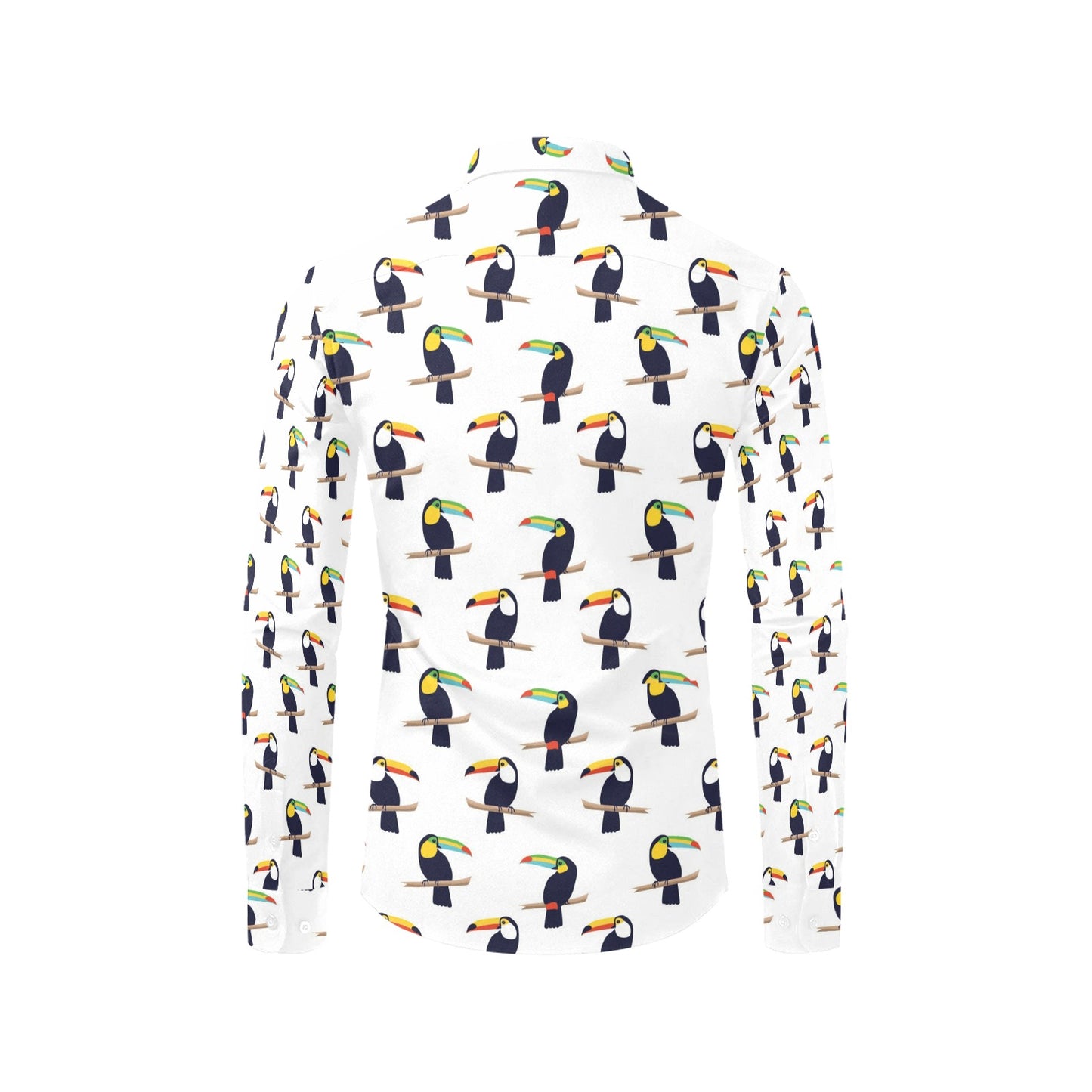 Toucan Print Design LKS305 Men's Long Sleeve Dress Shirt