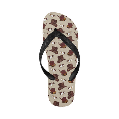 Steampunk Hat Print Design LKS301 Flip Flops