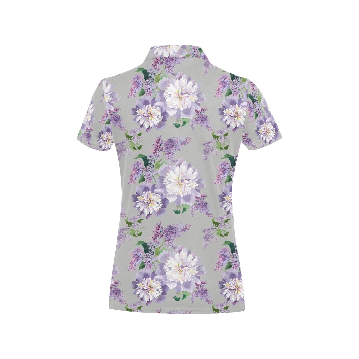 Lilac Pattern Print Design LI07 Women's Polo Shirt