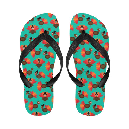 Thanksgiving Print Design LKS307 Flip Flops