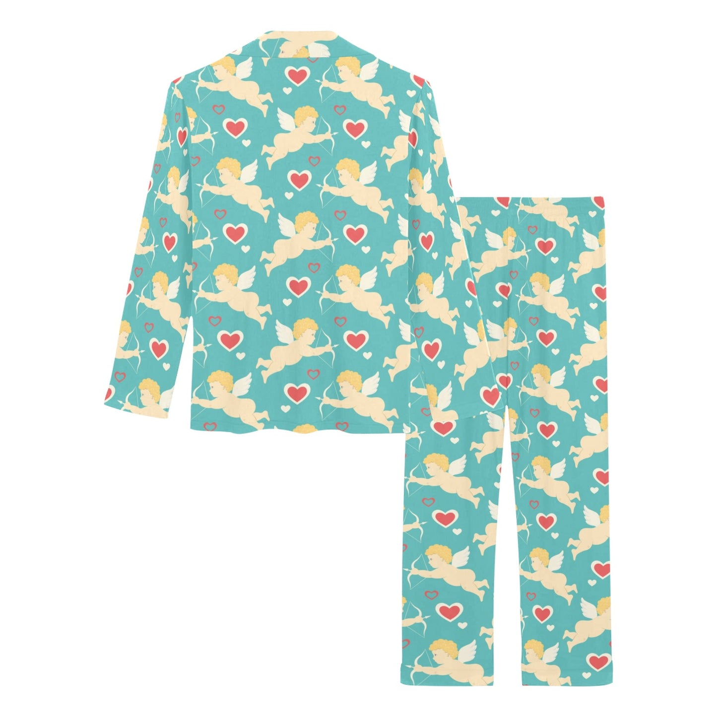 Cupid Pattern Print Design 01 Women's Long Pajama Set