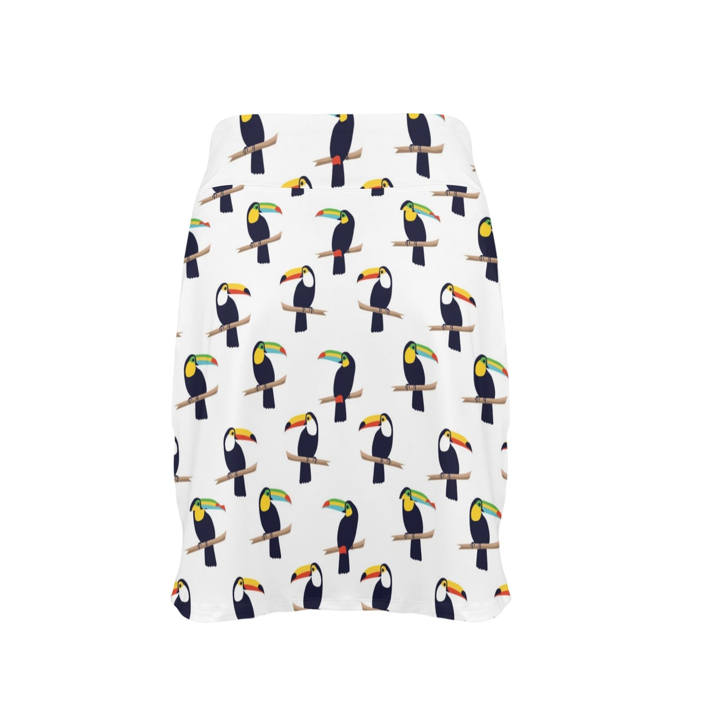 Toucan Print Design LKS305 17" Golf & Pickleball Skort with Pockets
