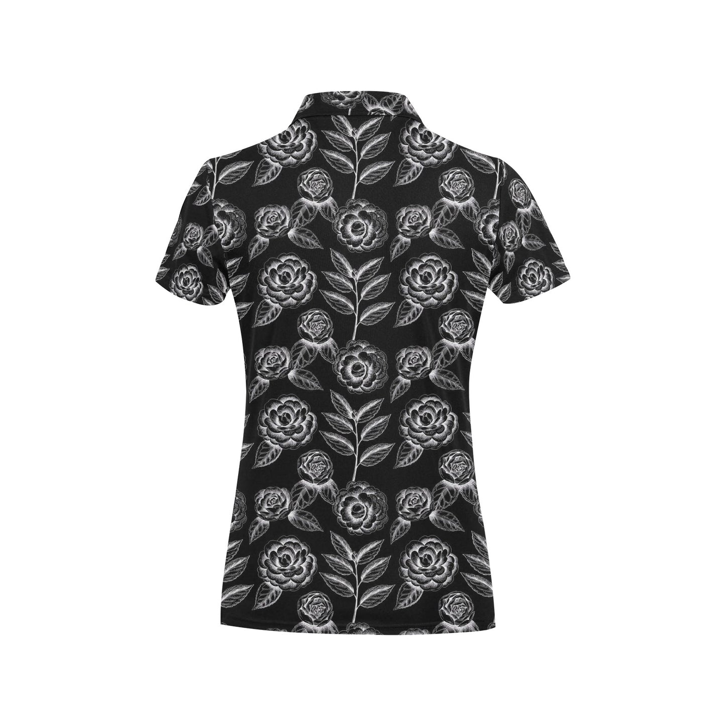 Camellia Pattern Print Design 02 Women's Polo Shirt