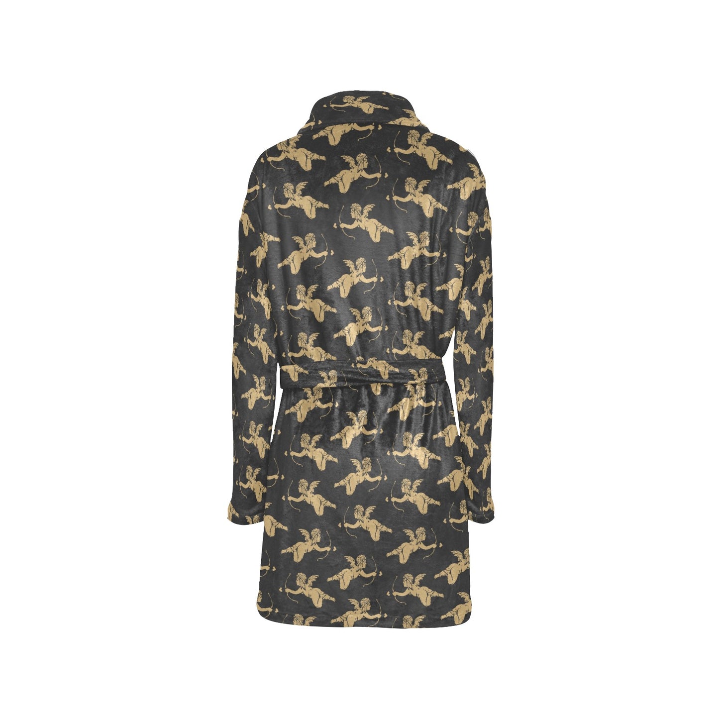 Cupid Pattern Print Design 02 Women's Fleece Robe