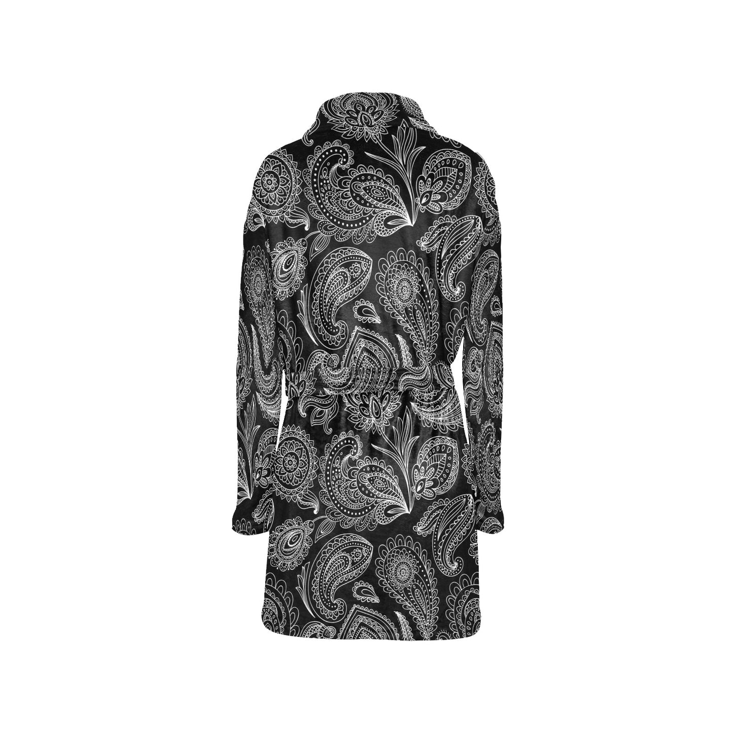 Paisley Pattern Print Design A04 Women's Fleece Robe