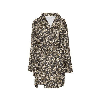 Brocade Pattern Print Design 03 Women's Fleece Robe
