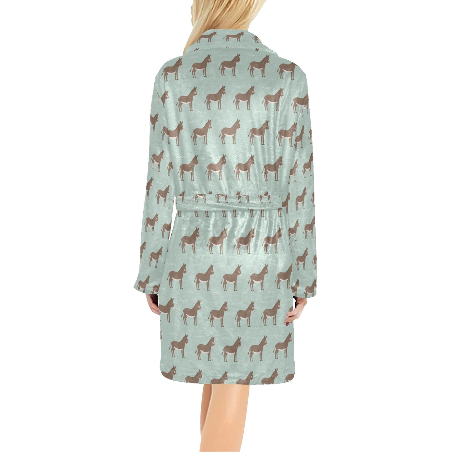 Donkey Print Design LKS402 Women's Fleece Robe
