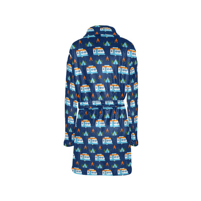 Camper Pattern Camping Themed No 3 Print Women's Fleece Robe