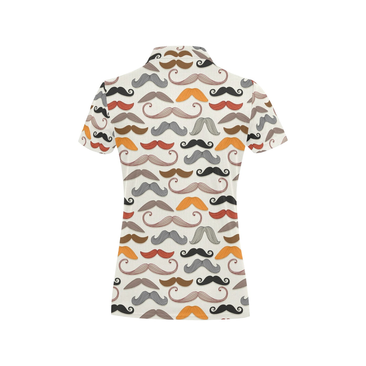 Mustache Pattern Print Design A02 Women's Polo Shirt