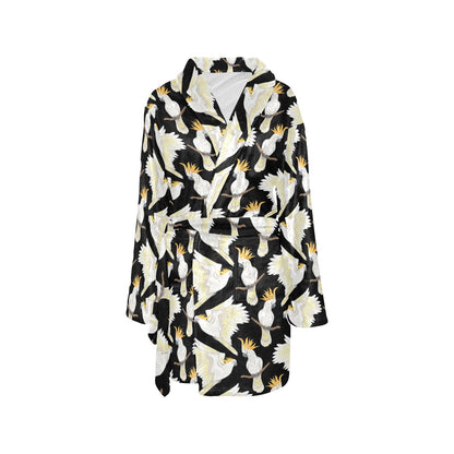 Cockatoo Print Design LKS402 Women's Fleece Robe