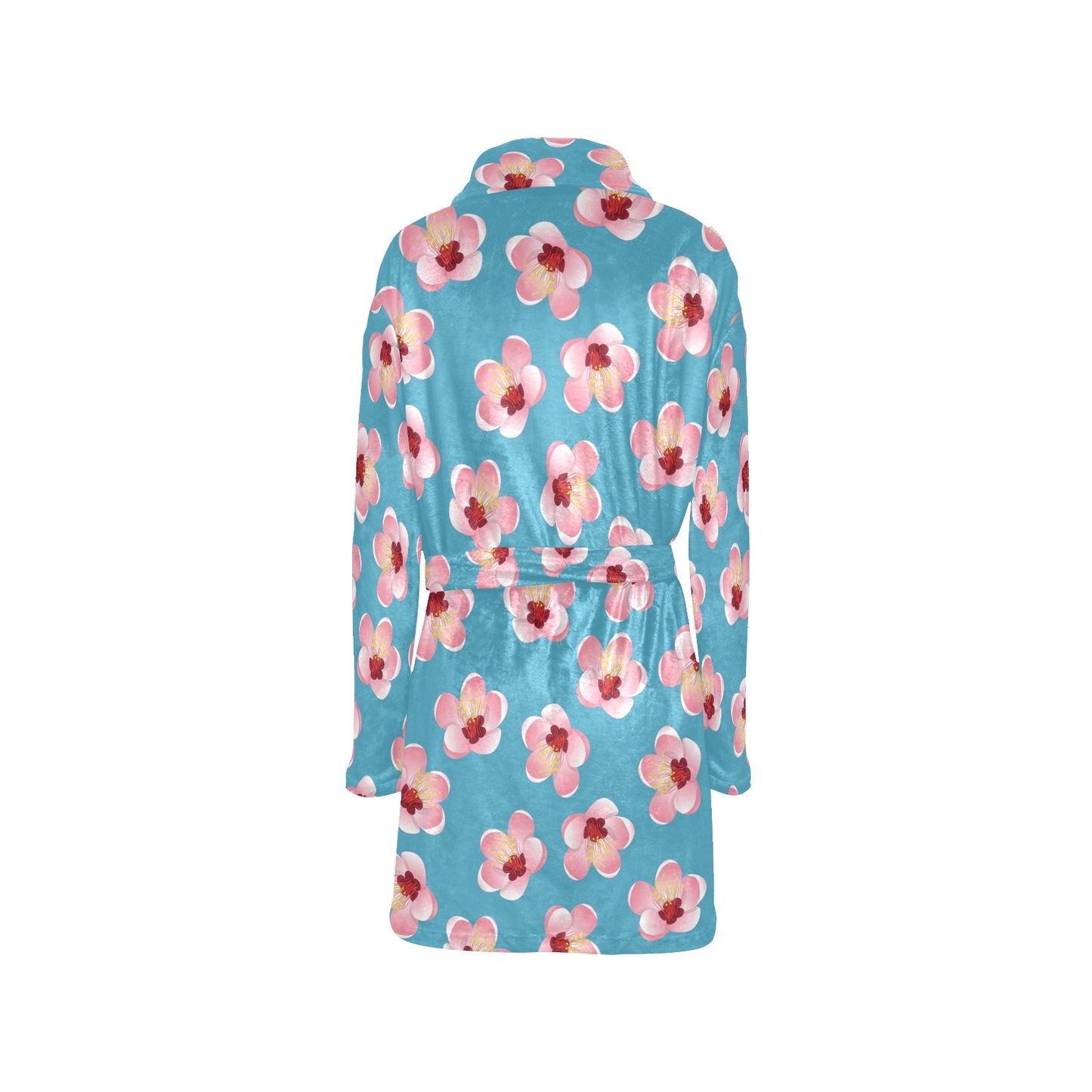 Cherry Blossom Pattern Print Design CB09 Women's Fleece Robe