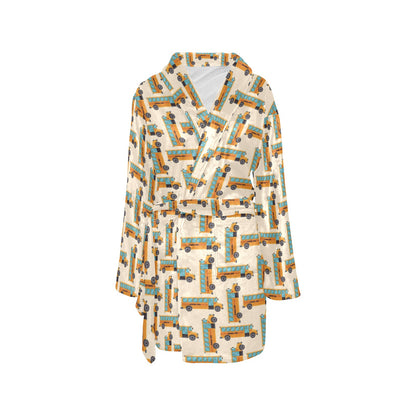 School Bus Print Design LKS305 Women's Fleece Robe