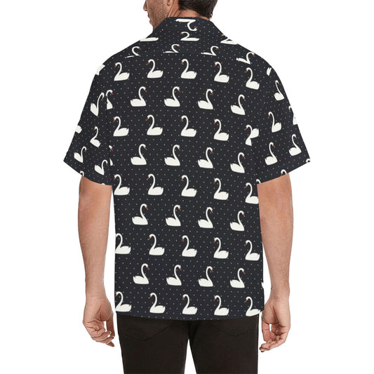 Swan Print Design LKS401 Men's Men's Hawaiian Shirt