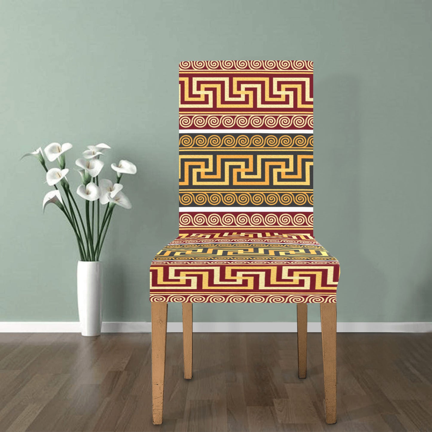 Ancient Greek Pattern Print Design LKS302 Dining Chair Slipcover