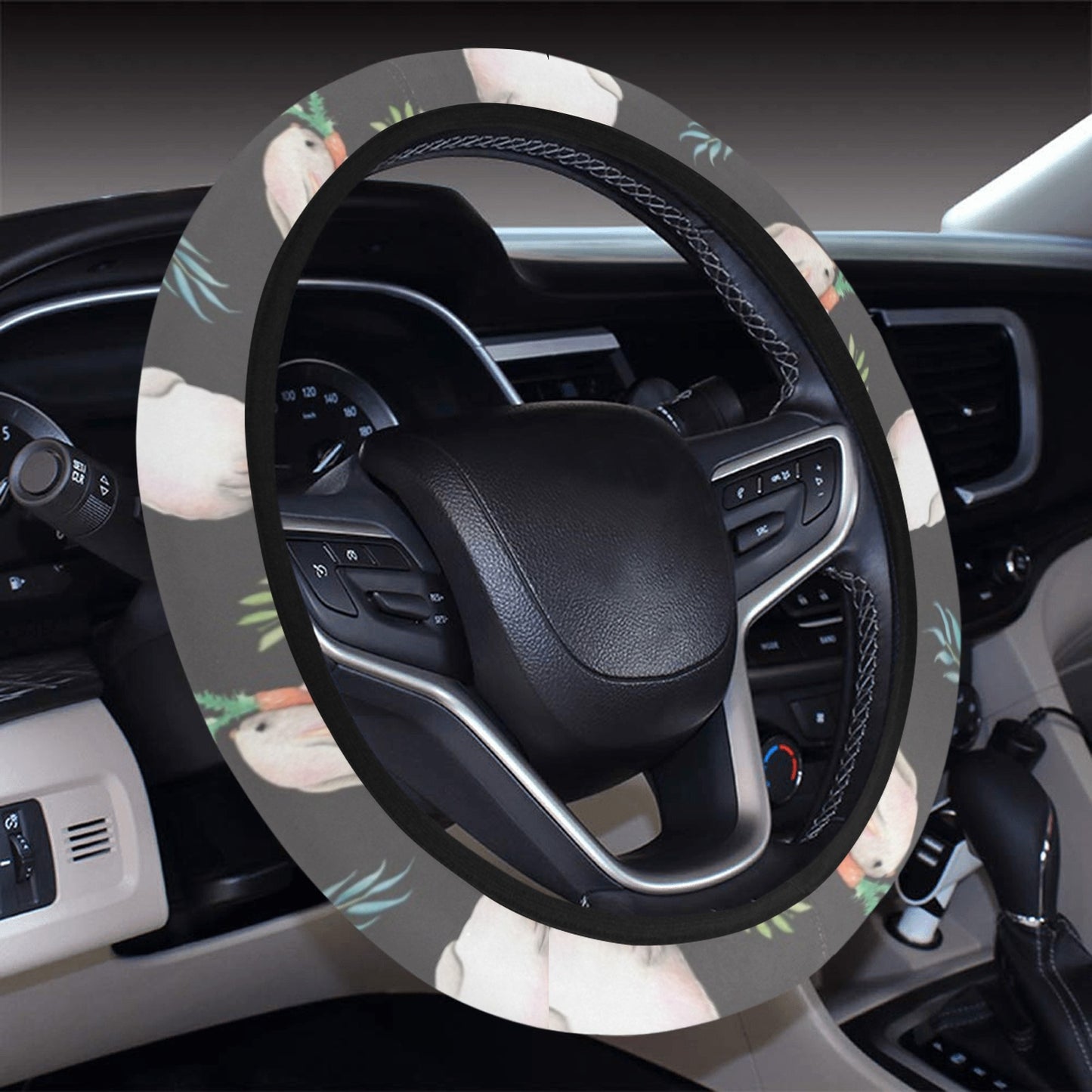 Rabbit Print Design LKS402 Steering Wheel Cover with Elastic Edge