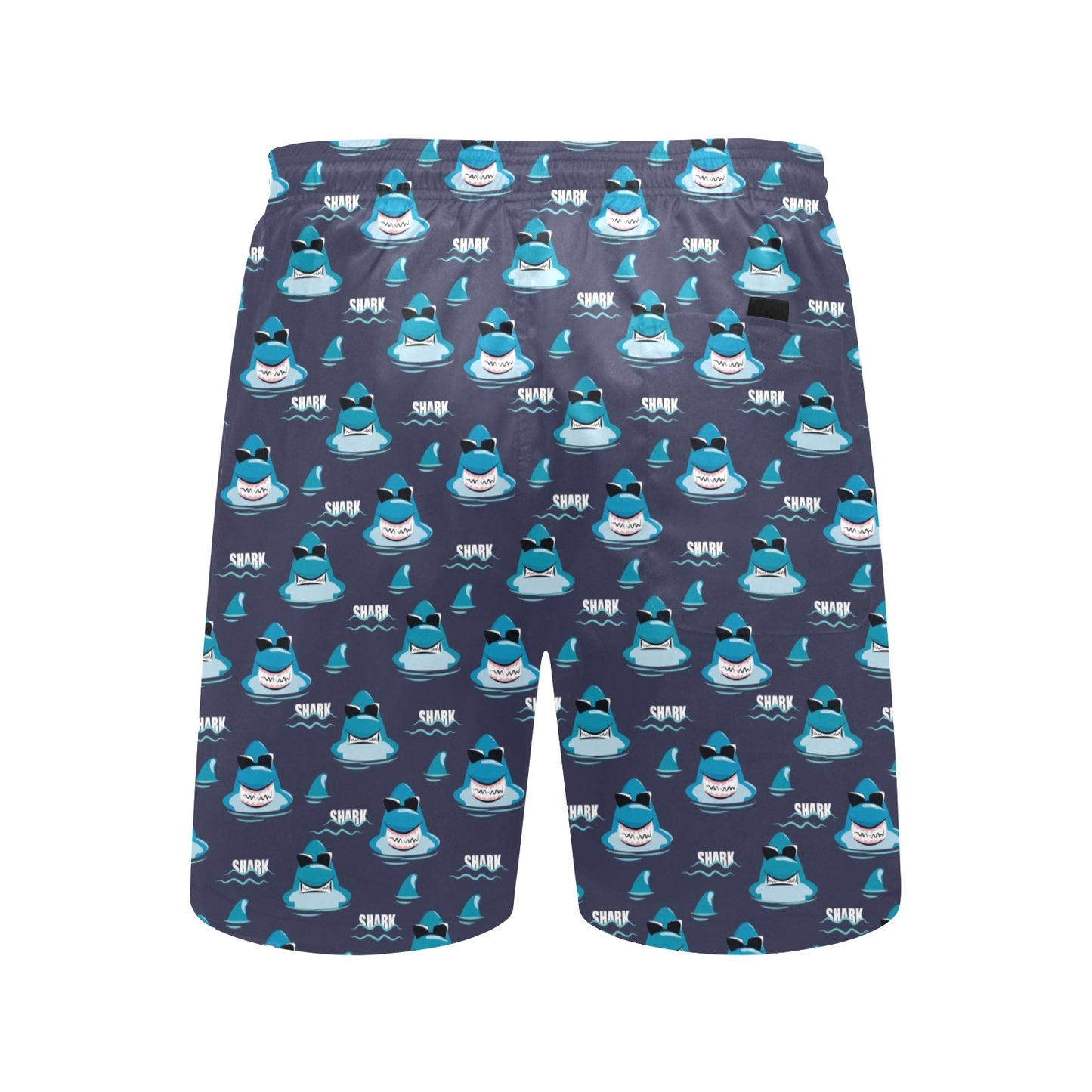 Shark Print Design LKS309 Men's Swim Trunks Beach Shorts