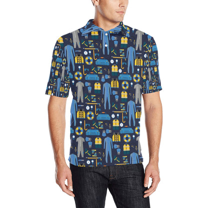 Scuba Equipment Print Design LKS305 Men Polo Shirt