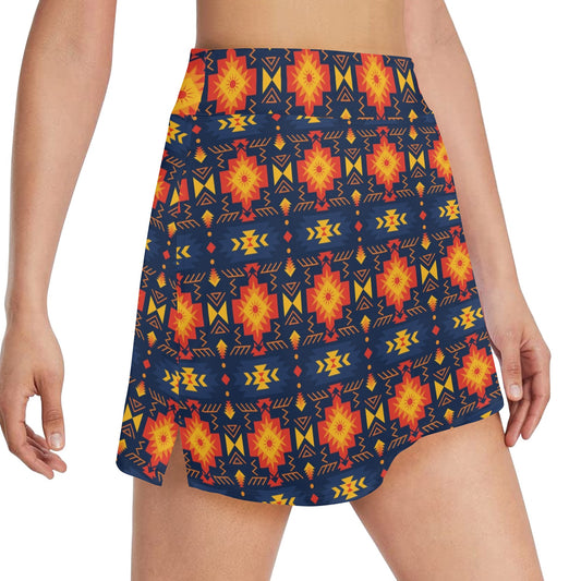 Southwest Pattern Print Design LKS307 17" Golf & Pickleball Skort with Pockets