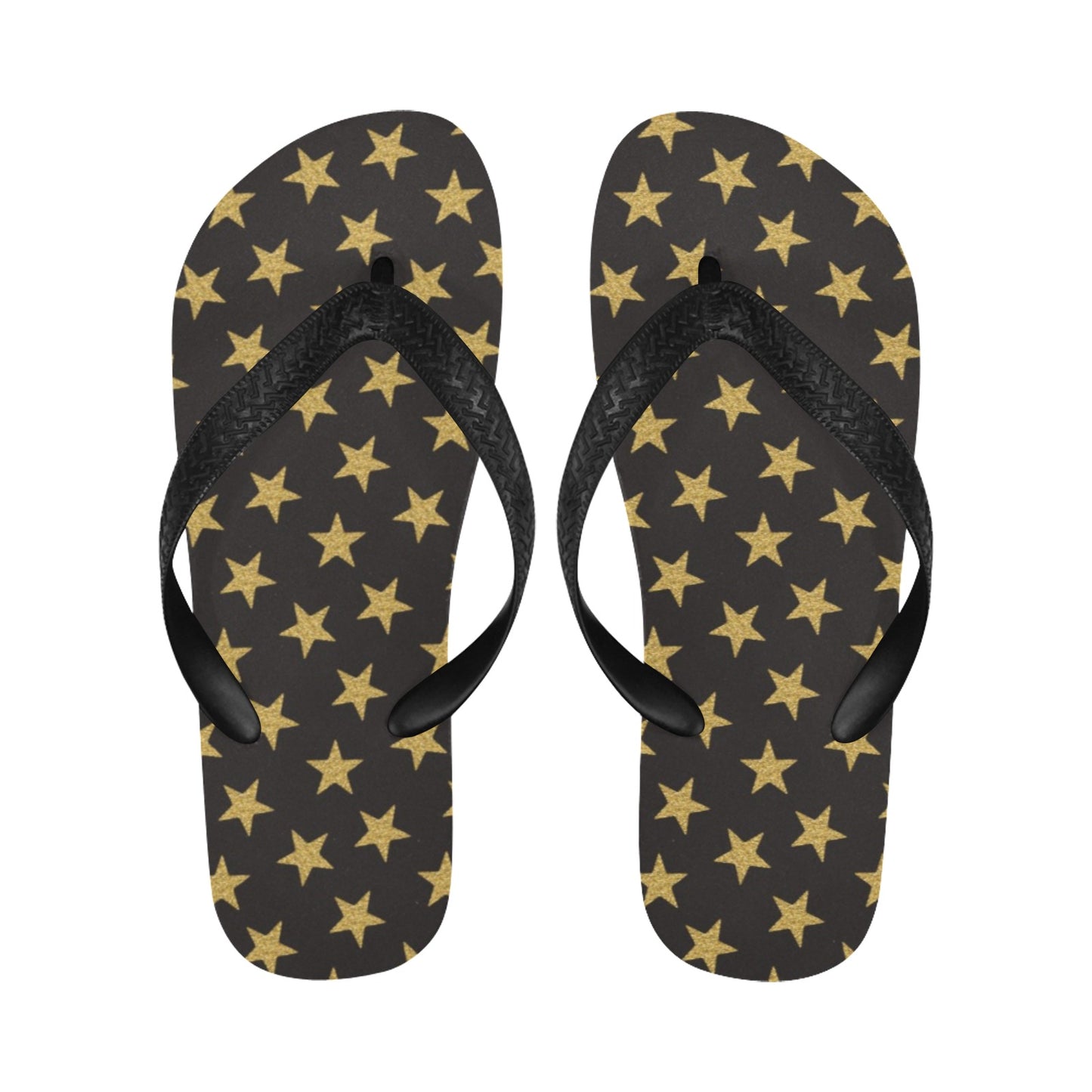 Star Gold Print Design LKS302 Flip Flops