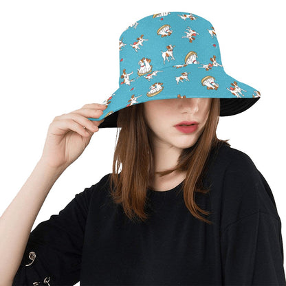 Russell Terriers Playing Print Design LKS305 Unisex Bucket Hat