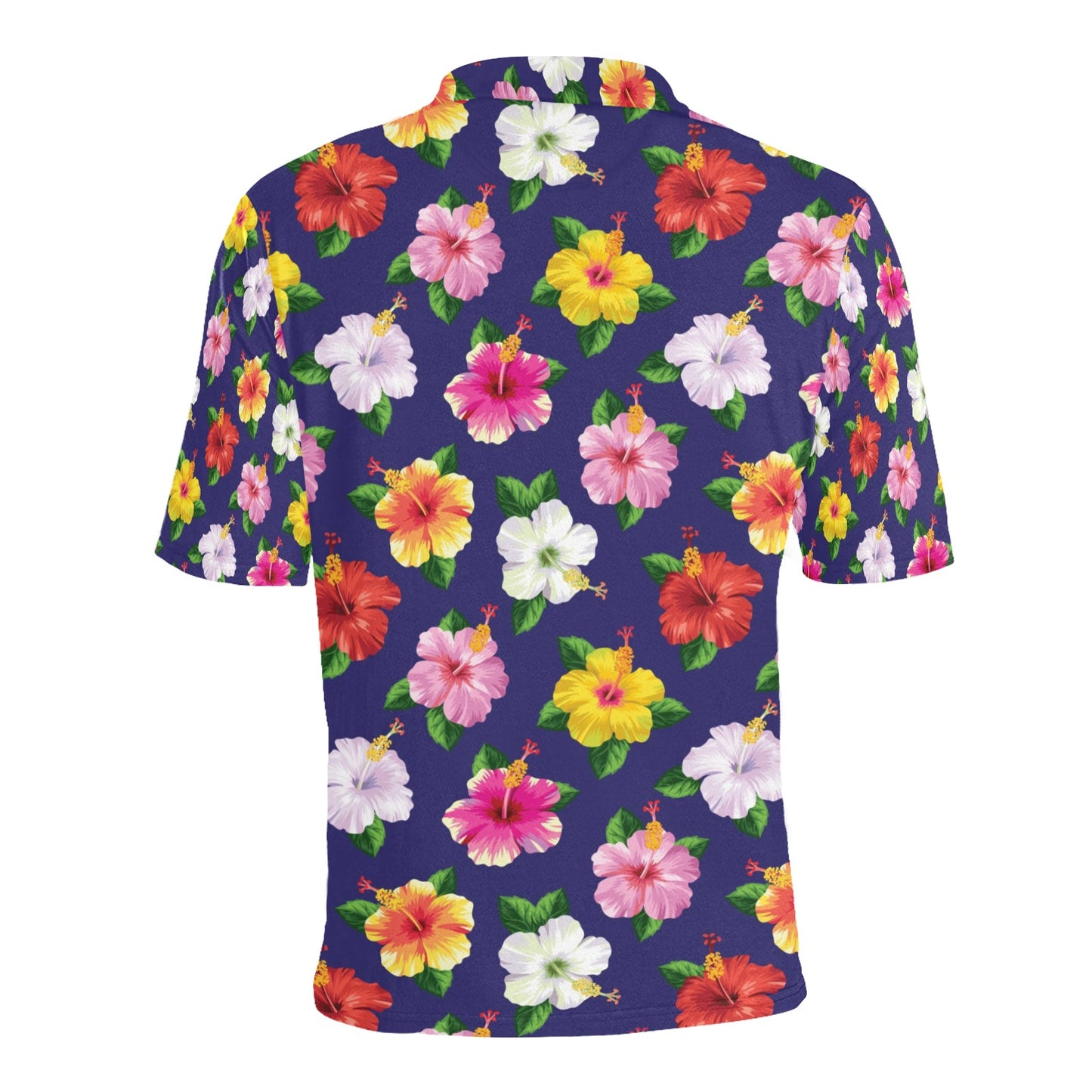 Hibiscus Colorful Print Design LKS301 Men Polo Shirt
