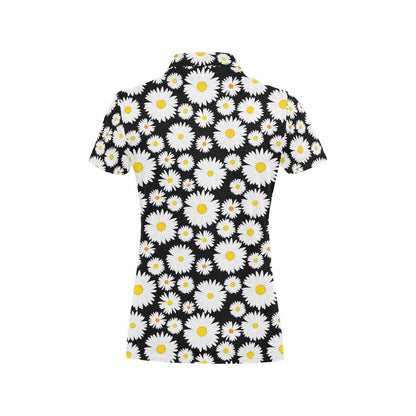 Daisy Pattern Print Design 01 Women's Polo Shirt