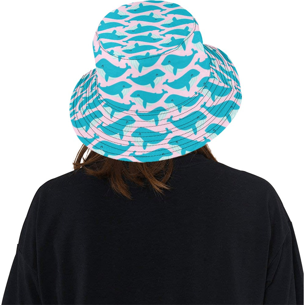 Whale Print Design LKS302 Unisex Bucket Hat
