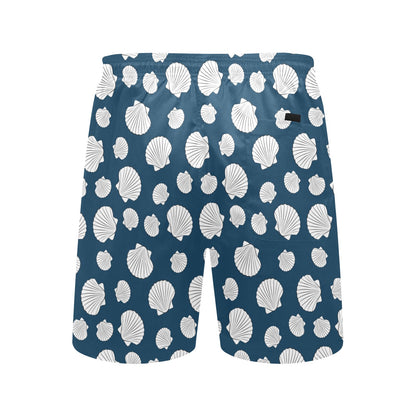 Seashell Print Design LKS3012 Men's Swim Trunks Beach Shorts