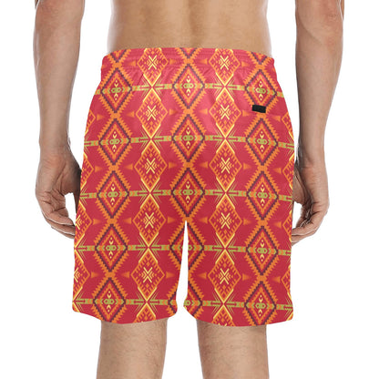 Southwest Pattern Print Design LKS305 Men's Swim Trunks Beach Shorts