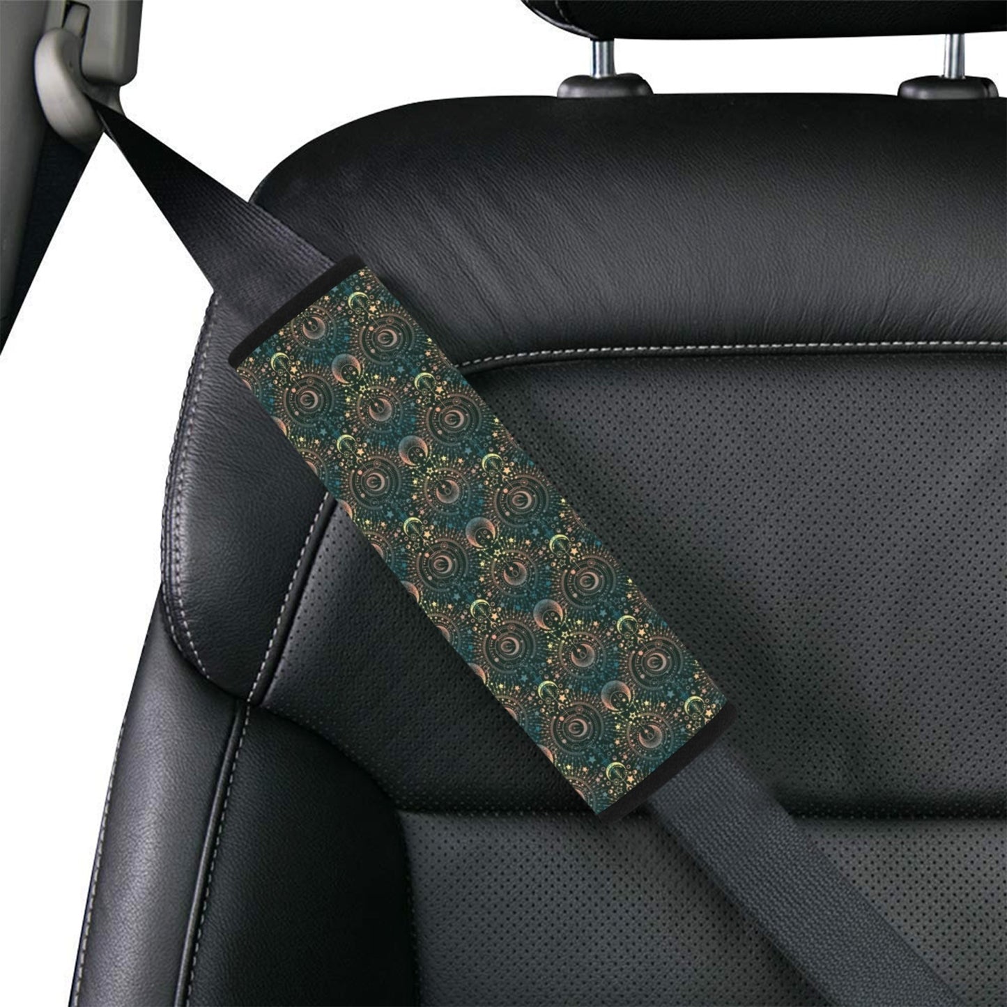 Sun Moon Print Design LKS307 Car Seat Belt Cover