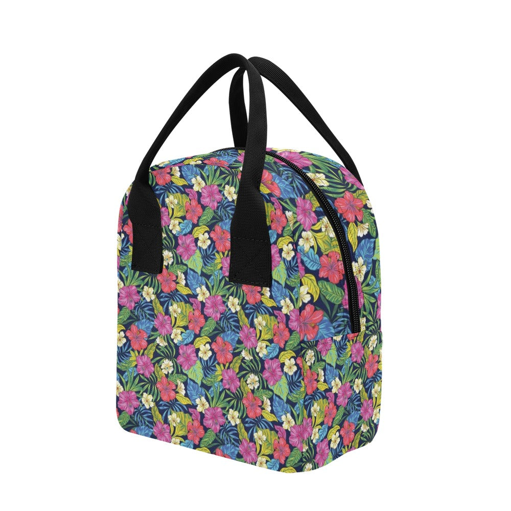 Hibiscus Print Design LKS3010 Insulated Lunch Bag