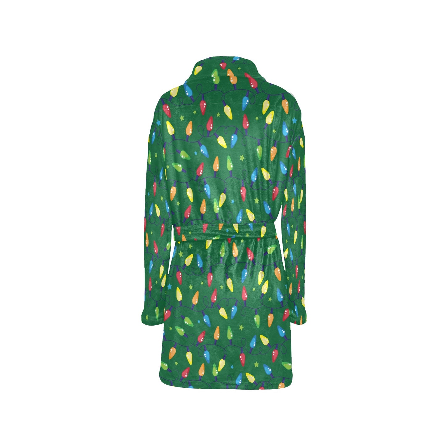 Christmas Light Pattern Print Design 02 Women's Fleece Robe